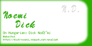 noemi dick business card
